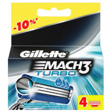 Картриджі Gillette Mach3 Turbo, 4 шт.