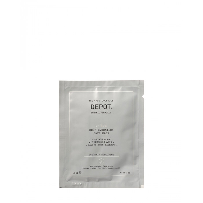Увлажняющая маска для лица и шеи Depot 808 DEEP HYDRATION FACE MASK (12 саше по 13 мл)