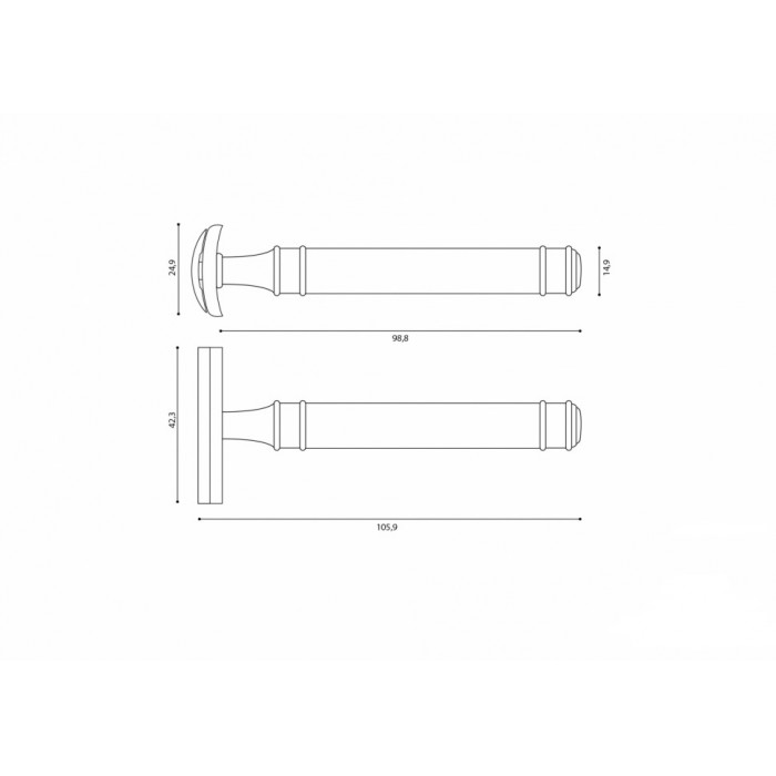 Станок для бритья Т-образный MUEHLE R 41 GS TRADITIONAL