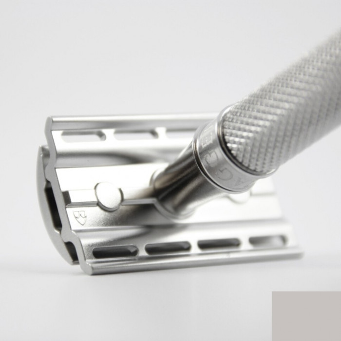 Станок для бритья Т-образный Edwin Jagger 3ONE6 Stainless Steel Knurled