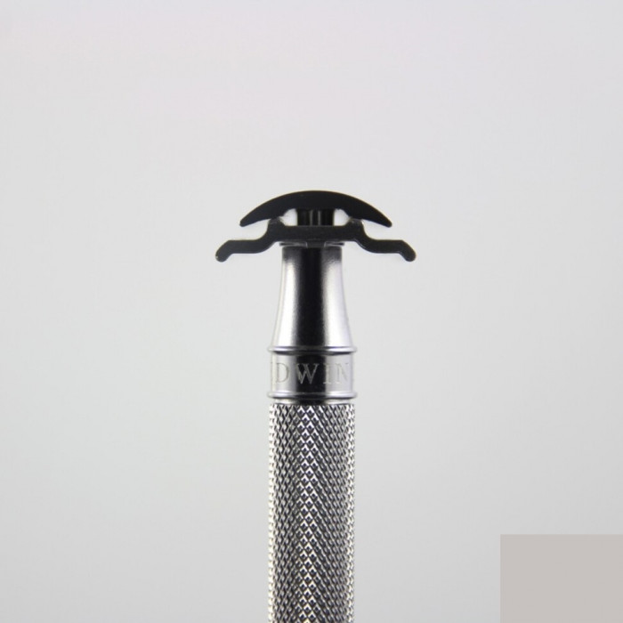 Станок для бритья Т-образный Edwin Jagger 3ONE6 Stainless Steel Knurled