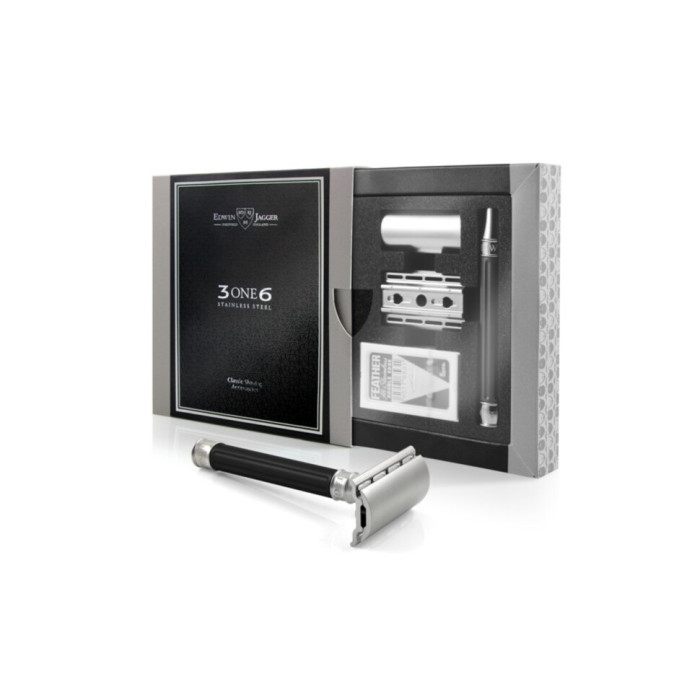 Станок для бритья Т-образный Edwin Jagger 3ONE6 Stainless Steel Black