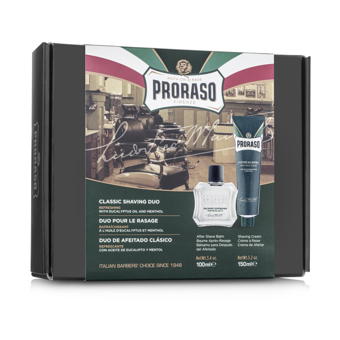 Подарочный набор для бритья Proraso Duo Pack Refreshing (Cream +Balsam)