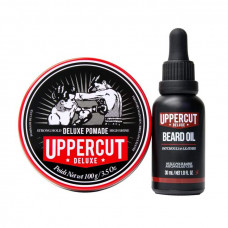 Набір Uppercut Deluxe Pomade Hair and Beard Bundle