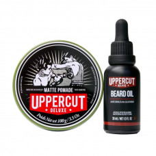 Набір Uppercut Deluxe Matt Pomade Hair and Beard Bundle
