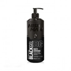 Гель для маскування сивого волосся Nishman Black Gel White Coverage 200 мл