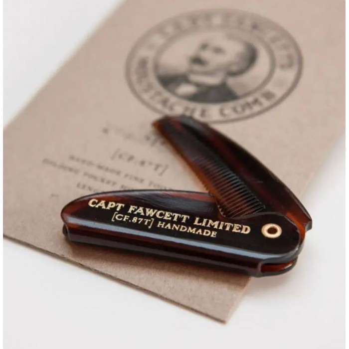 Складной карманный гребень для усов Captain Fawcett’s