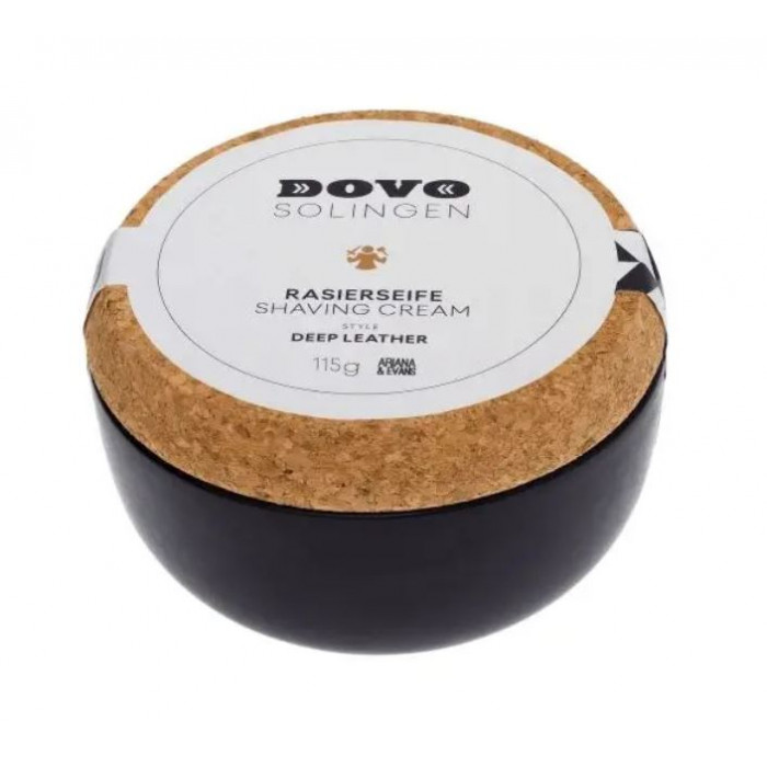 Мыло для бритья в керамической чаше Dovo Solingen SHAVING SOAP DEEP LEATHER, 115 грамм