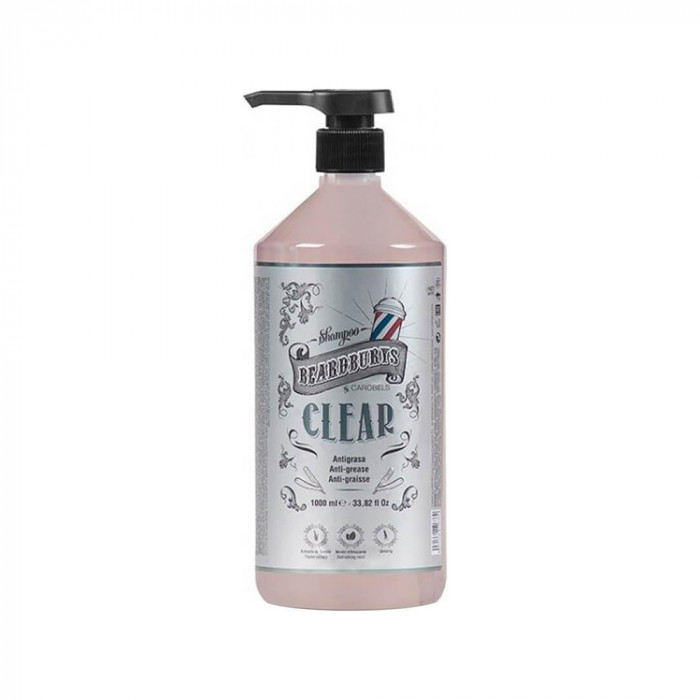 Шампунь очищающий для волос, склонных к жирности Clear Beardburys, 1000 мл
