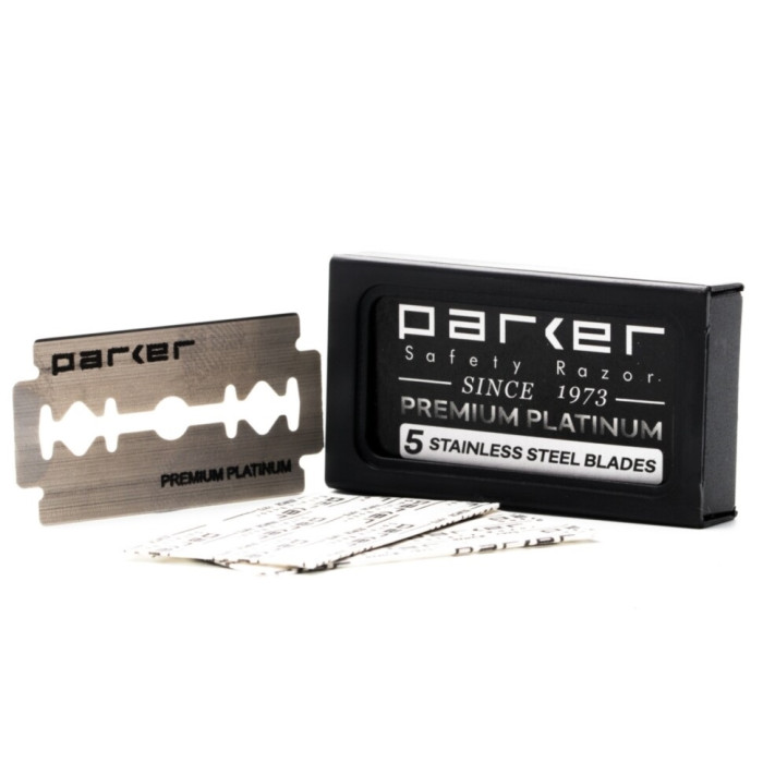 Леза для безпечної бритви Parker Premium Platinum (5 лез)