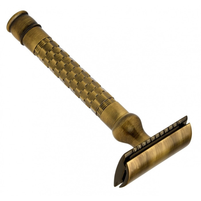 Станок для бритья Т-образный Pearl SHD-24 Antique Brass Closed Comb