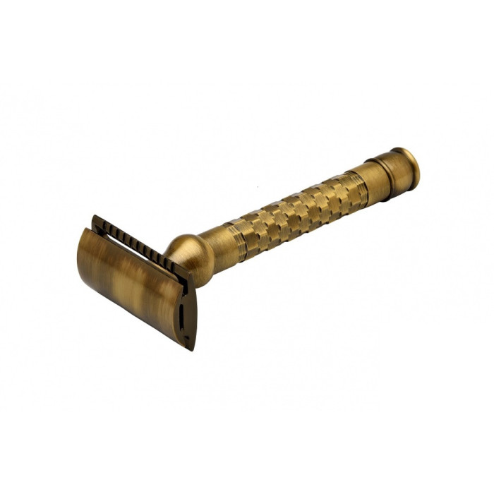 Станок для бритья Т-образный Pearl SHD-24 Antique Brass Closed Comb