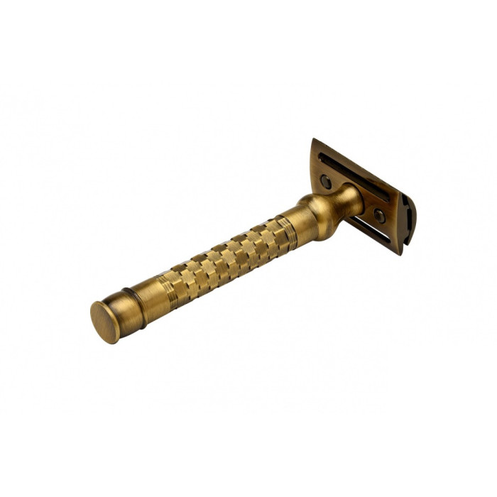 Станок для бритья Т-образный Pearl SHD-24 Antique Brass Closed Comb