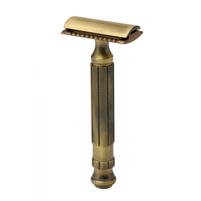 Станок для бритья Т-образный Pearl L-55 Antique Brass Closed comb & Open Comb