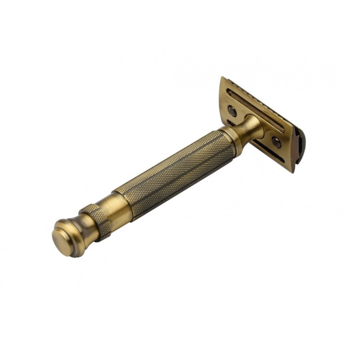 Станок для бритья Т-образный Pearl L-55 Antique Brass Closed comb & Open Comb