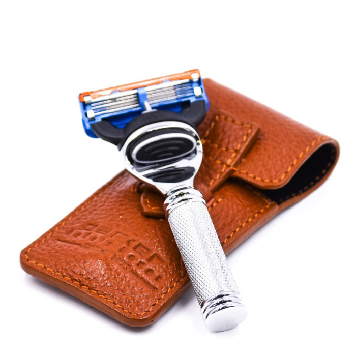 Станок для бритья Parker Fusion Travel Razor With Leather Case