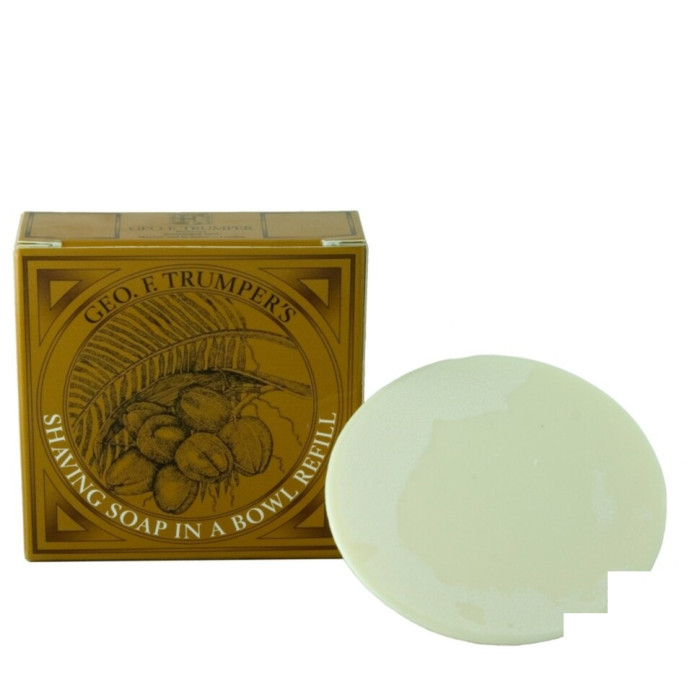 Мыло для бритья Geo F Trumper Coconut Oil Hard Shaving Soap, 80 грамм