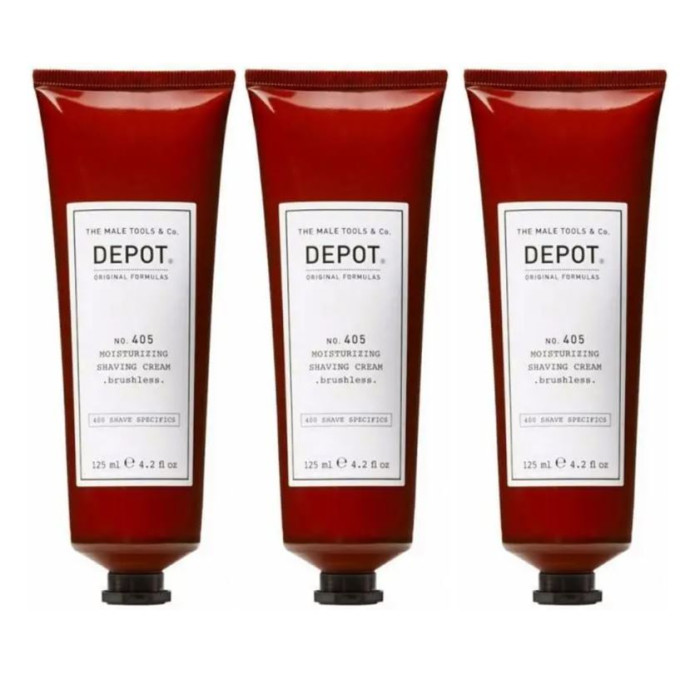 Набор крем для бритья Depot 405 Moisturizing Shave Cream, 125 мл (3 шт)