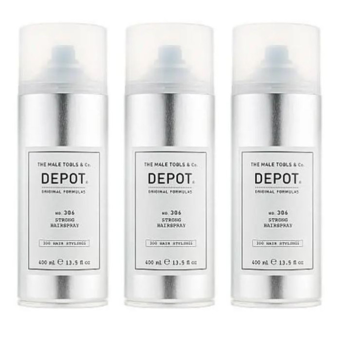 Набор Лак для волос Depot Hair Styling 306 Strong Hairspray 400 мл (3 шт)