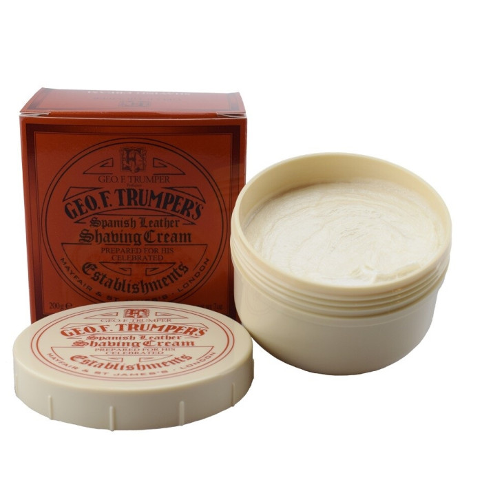 Крем для бритья Geo F Trumper Spanish Leather Soft Shaving Cream Bowl, 200 грамм