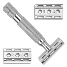 Станок для гоління Т-подібний Rockwell 6C Double Edge Safety Razor White Chrome