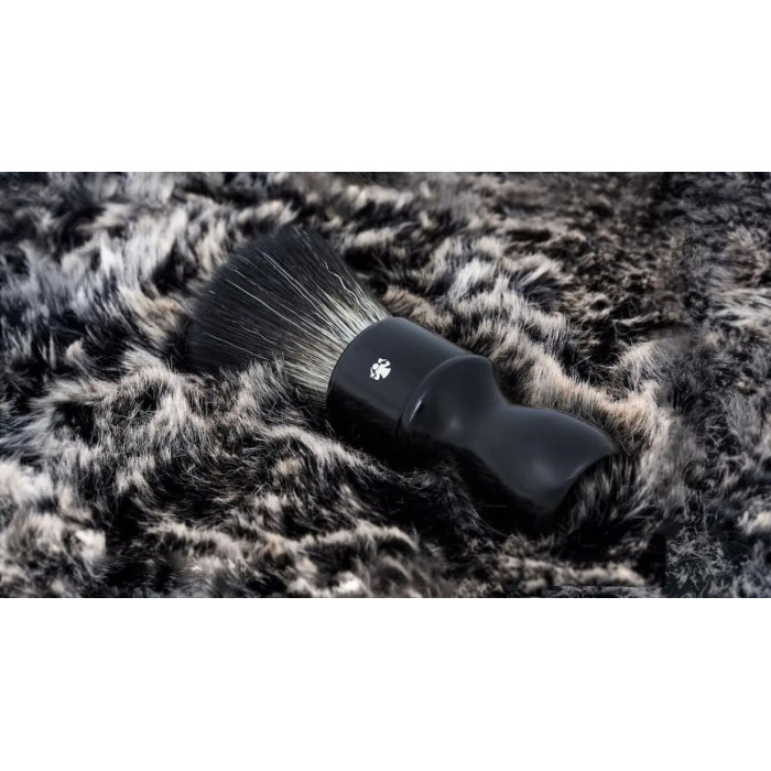 Помазок Dovo Shaving Brush Black Hi-Brush Synthetic acrylic black long handle