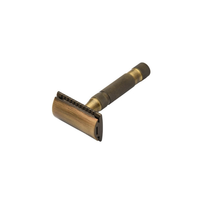 Станок для бритья Т-образный Pearl SSH-05 Antique Brass Closed Comb