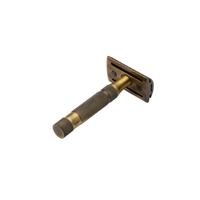 Станок для бритья Т-образный Pearl SSH-05 Antique Brass Closed Comb