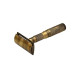 Станок для бритья Т-образный Pearl STR-99 & TRC-01 Travel Razor Antique Brass Closed Comb