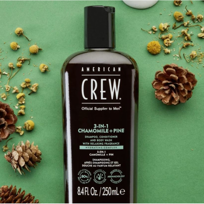 Шампунь (3 в 1) American Crew Shampoo Conditioner and Body Wash Chamomile Pine 250 мл