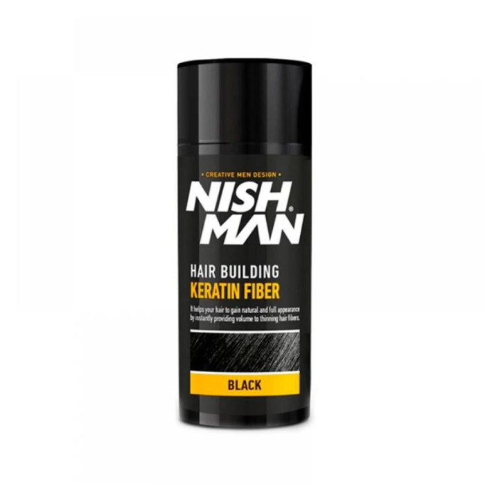 Кератиновая фибра для объема волос Nishman Hair Keratine Fiber Black 20 грамм