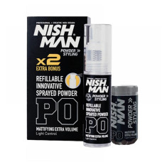 Пудра для стилізації волосся в спреї Nishman Light Control Refillable Sprayed Powder 20+20 грам
