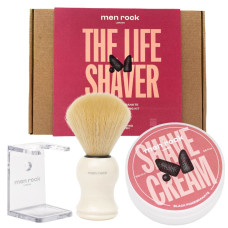 Подарунковий набір Men Rock Shaving Brush Black Pomegranate Shaving Kit