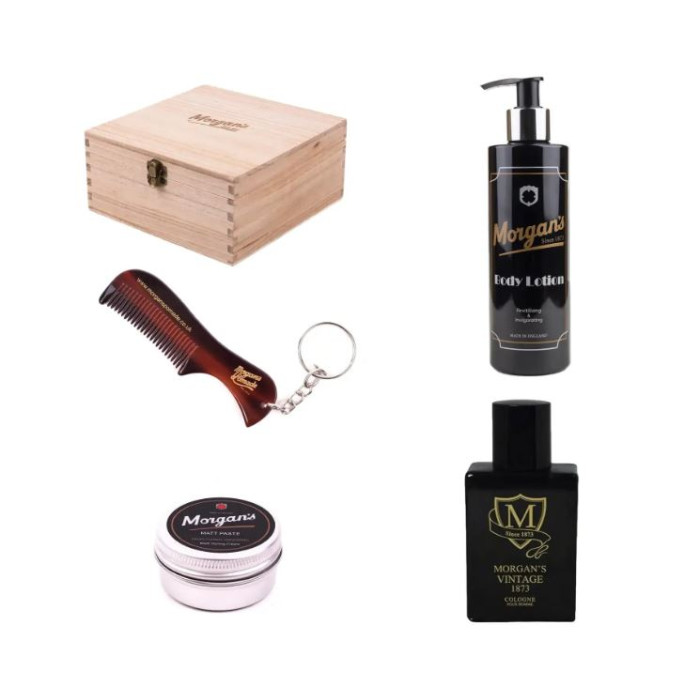 Подарочный набор стилизация и парфюм Morgan's Wooden Body & Cologne Box