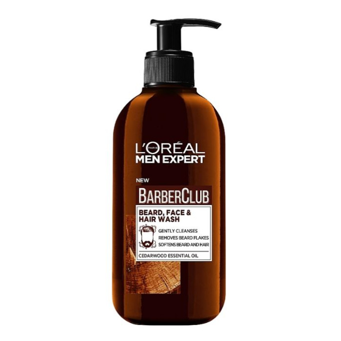 Шампунь 3 в 1 для бороди, обличча та волосся L'Oreal Paris Men Expert, 200 мл