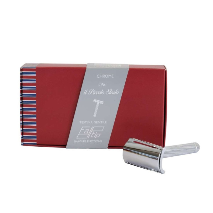 Станок для бритья Т-образный Fatip Piccolo Chrome Slant Closed Comb