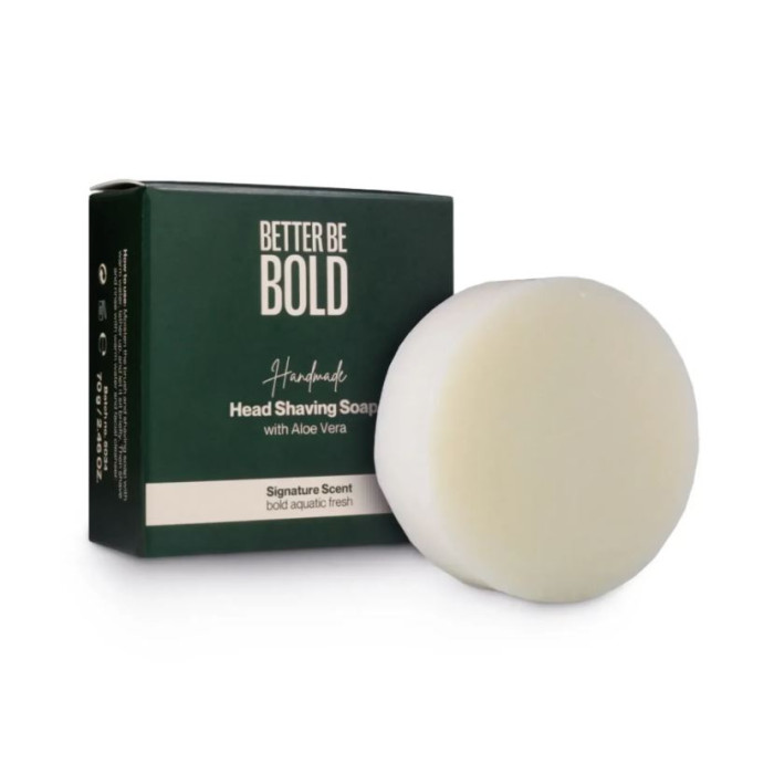 Мило для гоління лисини з алое вера (ручної роботи) Better Be Bold Head Shaving soap, 70 грам