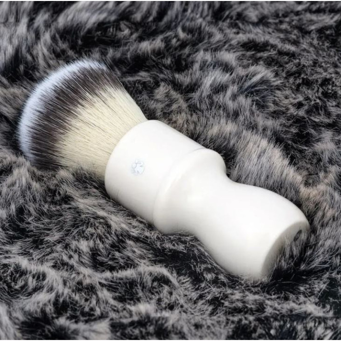 Помазок Dovo Barber White, штучний ворс, акрил