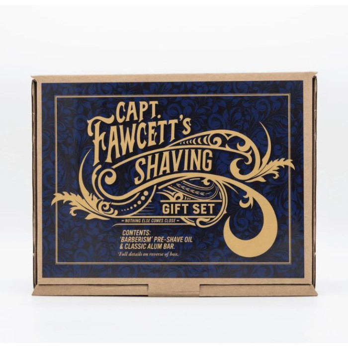 Подарунковий набір Captain Fawcett Alum Bar and Barberism Pre-Shave Oil Gift Set