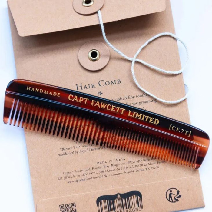 Гребінець для волосся з дрібними зубцями ручної роботи Captain FawcettHair Comb Sale 7T