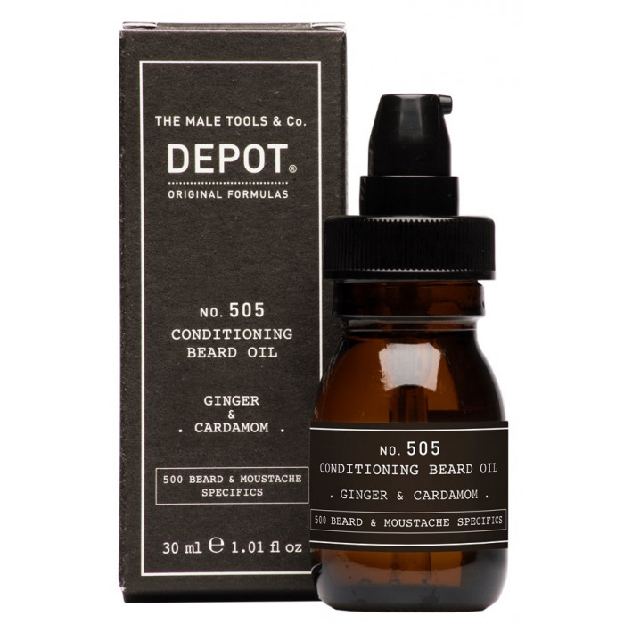 Масло-кондиционер для бороды Depot 505 "Имбирь и кардамон", 30 мл