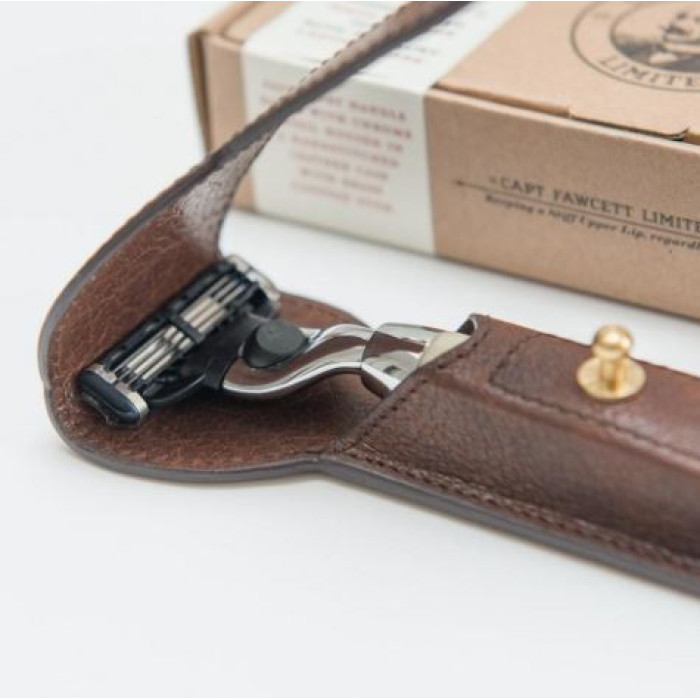 Кожаный чехол для бритвы Mach 3 Captain Fawcett