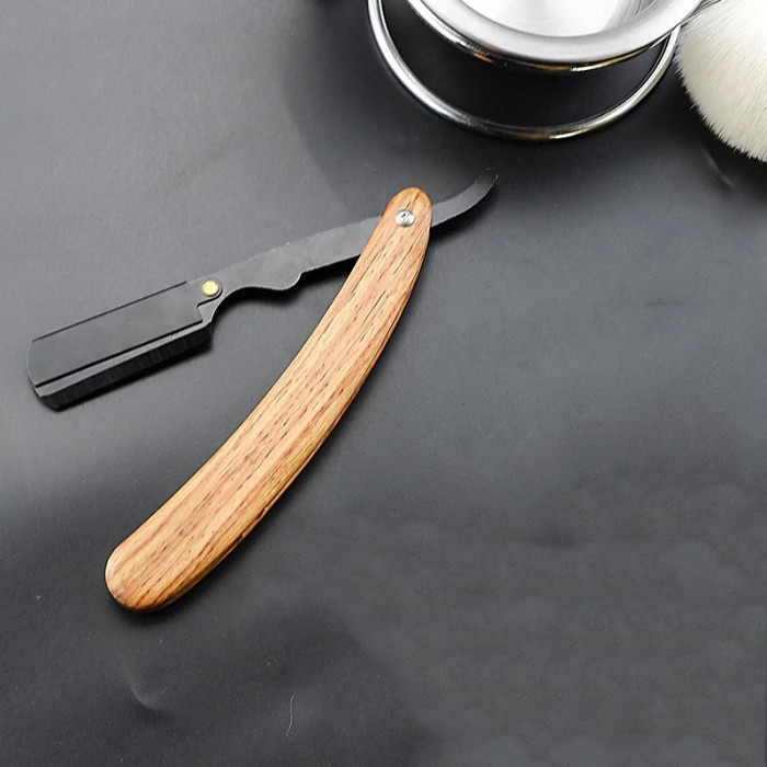 Опасная бритва (шаветта) Maximus Walnut Wood Black ST20